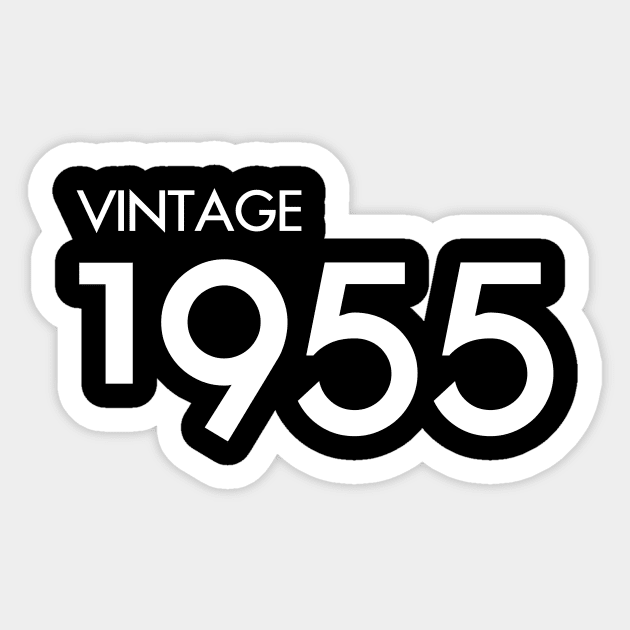 Vintage 1955 Gift 65th Birthday Party Sticker by Damsin